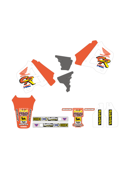 KIT GRAFICHE REPLICA TEAM HONDA CR 125 91-92 250 90-91 TECNOSEL